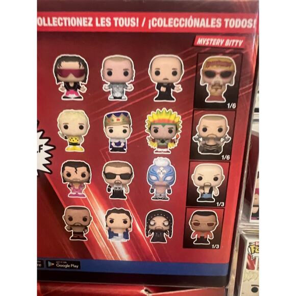 COMPLETE BITTY MULTIPACK SET WWE Wrestling Funko Pops W/ ALL 4 MYSTERY CHASES - Picture 3 of 3